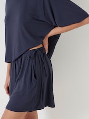 Hush Blue Nox Jersey Short Set Pyjamas - Image 4 of 5
