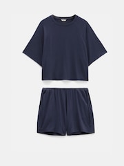 Hush Blue Nox Jersey Short Set Pyjamas - Image 5 of 5