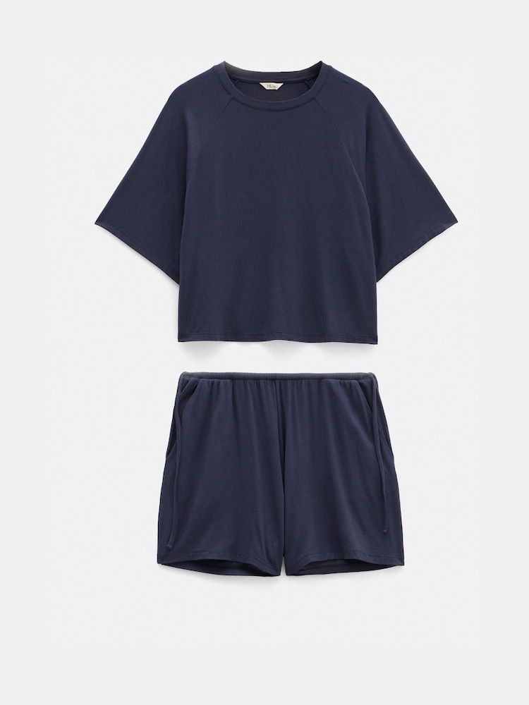 Hush Blue Nox Jersey Short Set Pyjamas - Image 5 of 5
