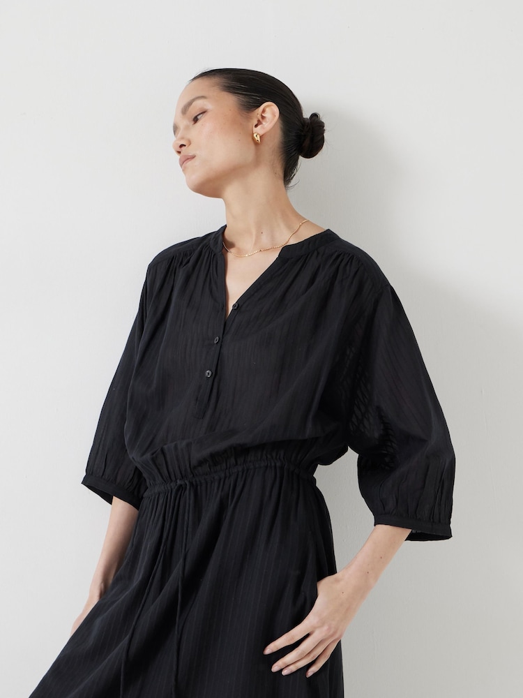 Preto - Vestido Midi Hush Lhea - Imagem 2 de 5