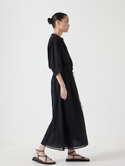 Preto - Vestido Midi Hush Lhea - Imagem 4 de 5