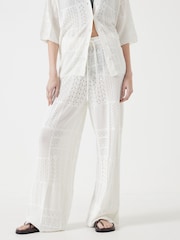 Blanco - Hush Patchwork Stitch Knitted Trousers - Imagen 2 de 5