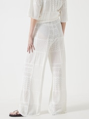 Blanco - Hush Patchwork Stitch Knitted Trousers - Imagen 3 de 5