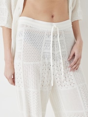 Blanco - Hush Patchwork Stitch Knitted Trousers - Imagen 4 de 5