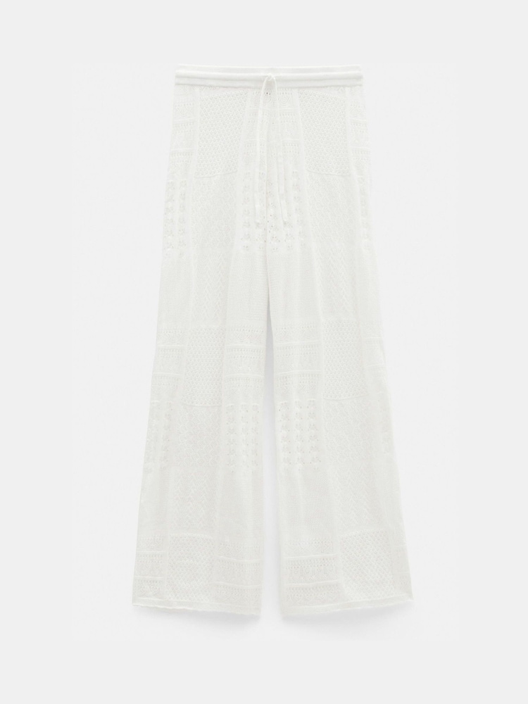 Blanco - Hush Patchwork Stitch Knitted Trousers - Imagen 5 de 5