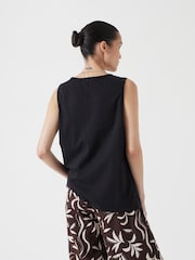Hush Black Chrome Carla Relaxed 100% Cotton Tank - Image 2 of 5