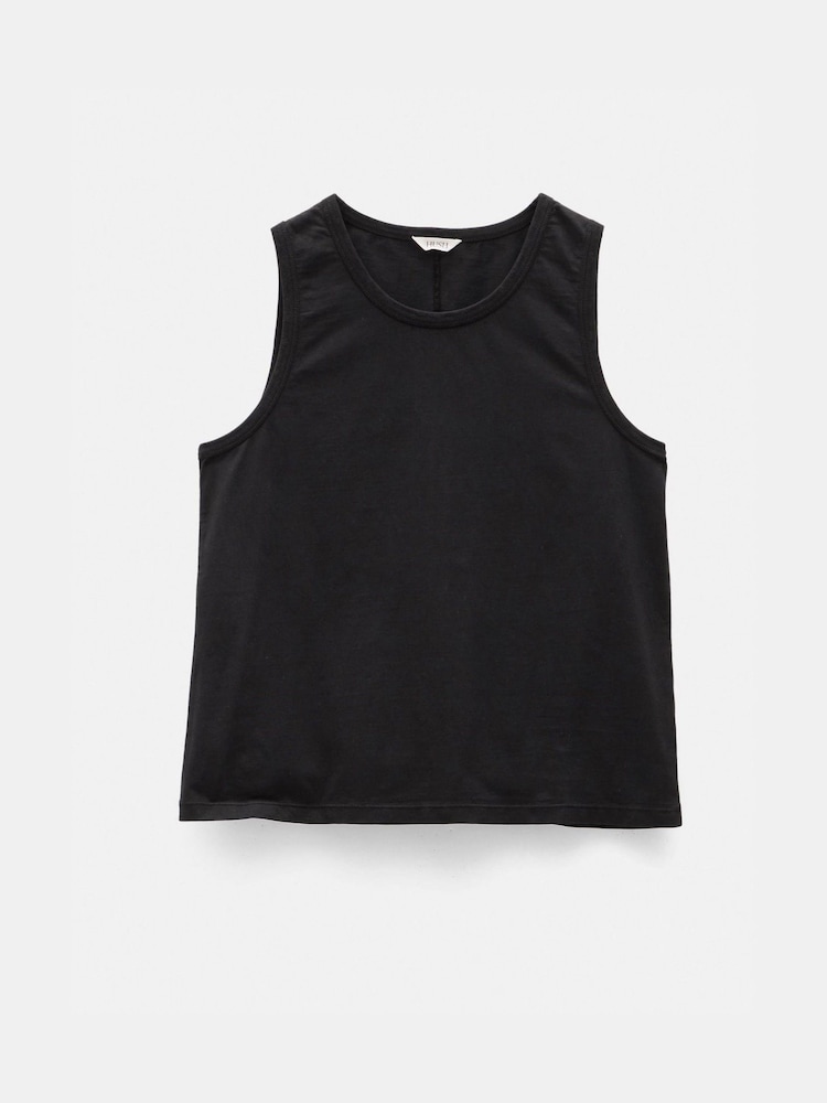 Hush Black Chrome Carla Relaxed 100% Cotton Tank - Image 5 of 5