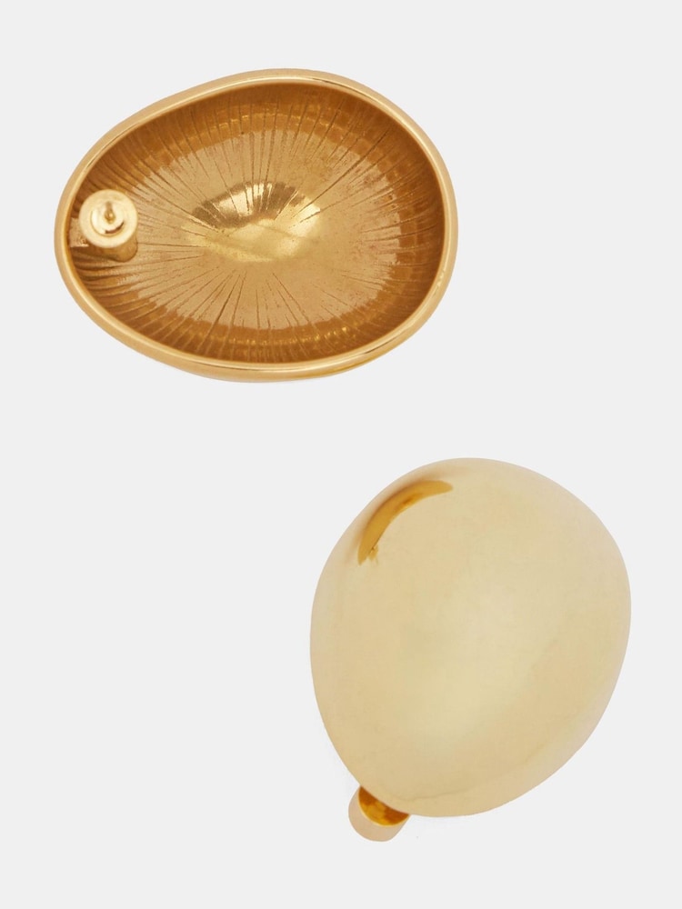 Hush Gold Tone Chunky Pebble Earrings - Image 1 of 3