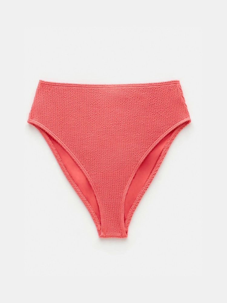Hush Pink Harper High Waisted Crinkle Bikini Bottoms - Image 6 of 6 Hush Pink Harper High Waisted Crinkle Bikini Bottoms - Image 6 of 6