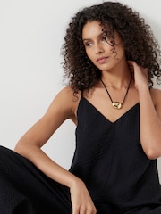 Hush Black Seersucker Wide Leg Jumpsuit - Image 2 of 6