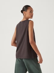 Hush Brown Carla Relaxed 100% Cotton Tank - Image 3 of 5