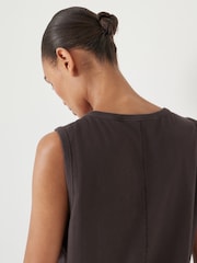 Hush Brown Carla Relaxed 100% Cotton Tank - Image 4 of 5