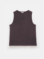 Hush Brown Carla Relaxed 100% Cotton Tank - Image 5 of 5