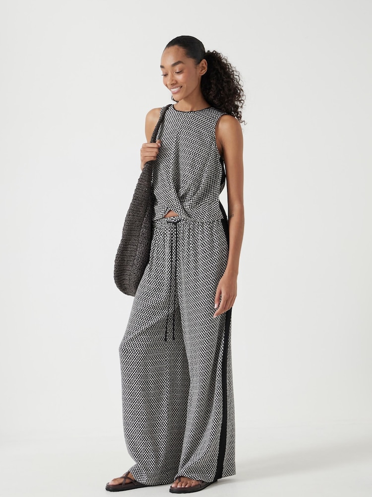 Hush Grey Petunia Wide Leg Grey Trousers - Image 1 of 5
