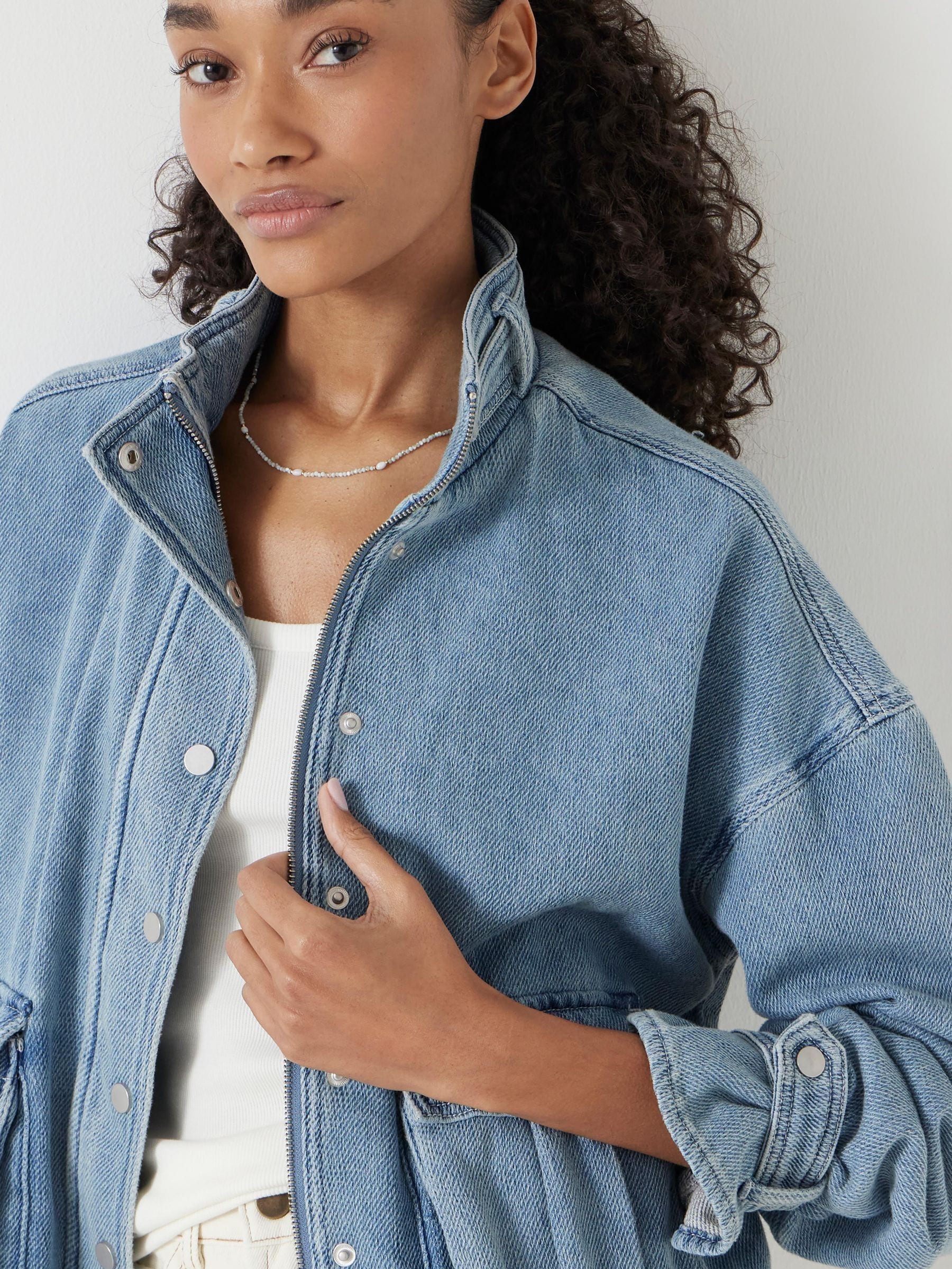 Buy Hush Light Blue Authentic Melinda Supersoft Utility Jacket