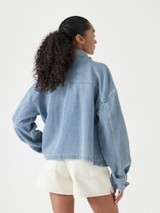 Hush Blue Supersoft Denim Melinda 100% Cotton Jacket - Image 3 of 6