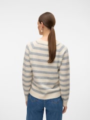 VERO MODA Natural Chrome Round Neck Knitted Jumper - Image 2 of 5
