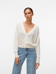 VERO MODA White Lightweight V-Neck Cardigan - Image 3 of 5