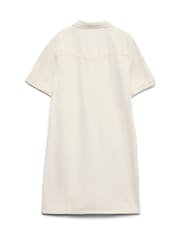 VERO MODA White Short Sleeve Button Down Denim Dress - Image 5 of 6