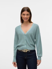 VERO MODA Blue Lightweight V-Neck Cardigan - Image 1 of 5