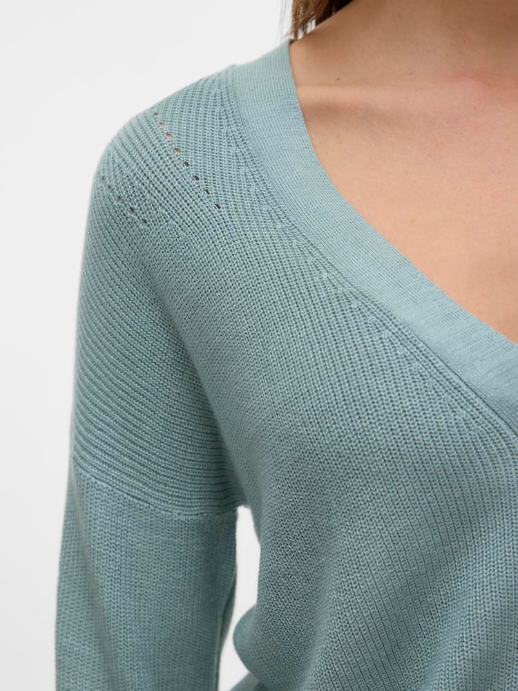 VERO MODA Blue Lightweight V-Neck Cardigan - Image 2 of 5