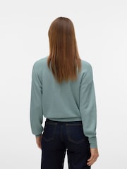 VERO MODA Blue Lightweight V-Neck Cardigan - Image 4 of 5