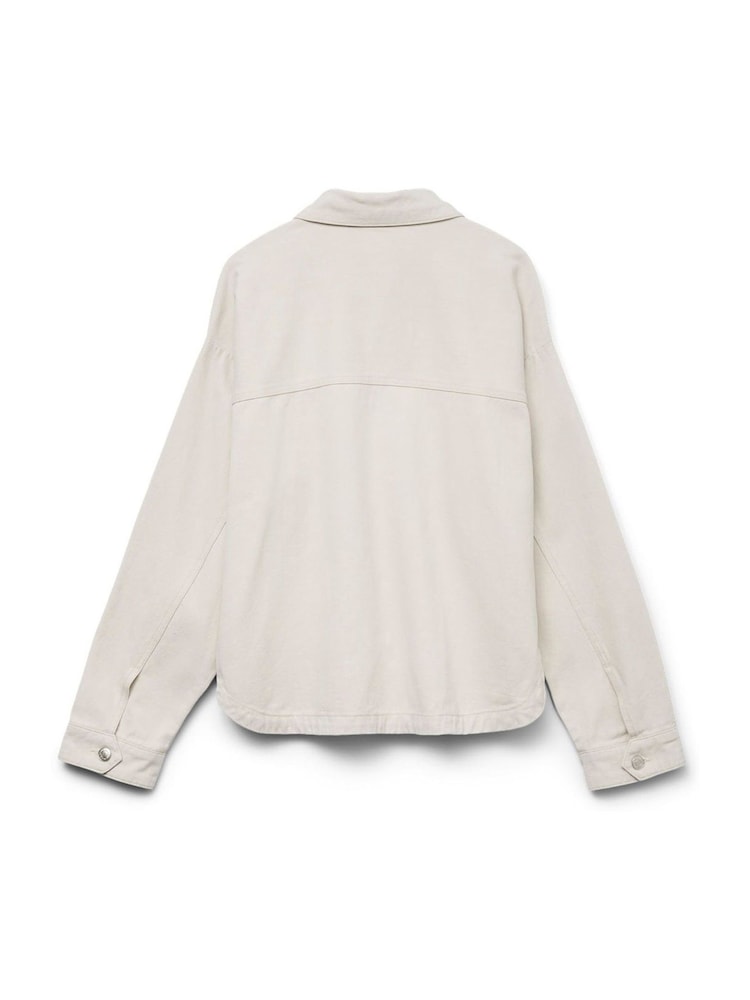 VERO MODA Cream Denim Shacket - Image 6 of 6