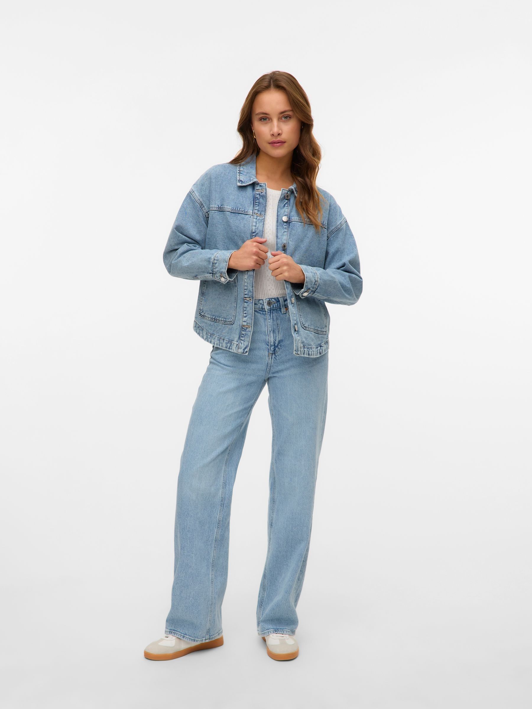 Buy VERO MODA Blue Long Sleeve Denim Shacket from Next USA