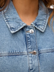 VERO MODA Blue Long Sleeve Denim Shacket - Image 4 of 7