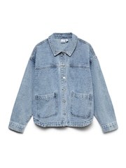 VERO MODA Blue Long Sleeve Denim Shacket - Image 6 of 7