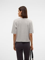 VERO MODA Grey Half Sleeve Round Neck Knitted Top - Image 2 of 5