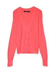 VERO MODA Pink Lightweight V-Neck Cardigan - Image 5 of 5