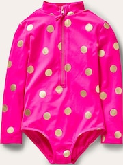 Boden Pink Long-Sleeved Swimsuit - Image 1 of 3