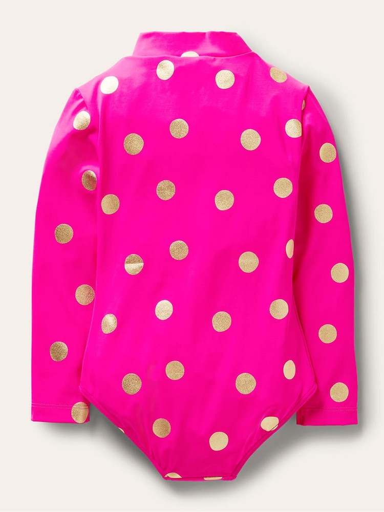 Boden Pink Long-Sleeved Swimsuit - Image 2 of 3
