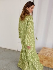 Never Fully Dressed Green Jacquard Harmony Dress - Image 2 of 8