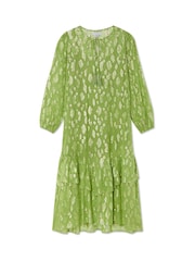 Never Fully Dressed Green Jacquard Harmony Dress - Image 6 of 8