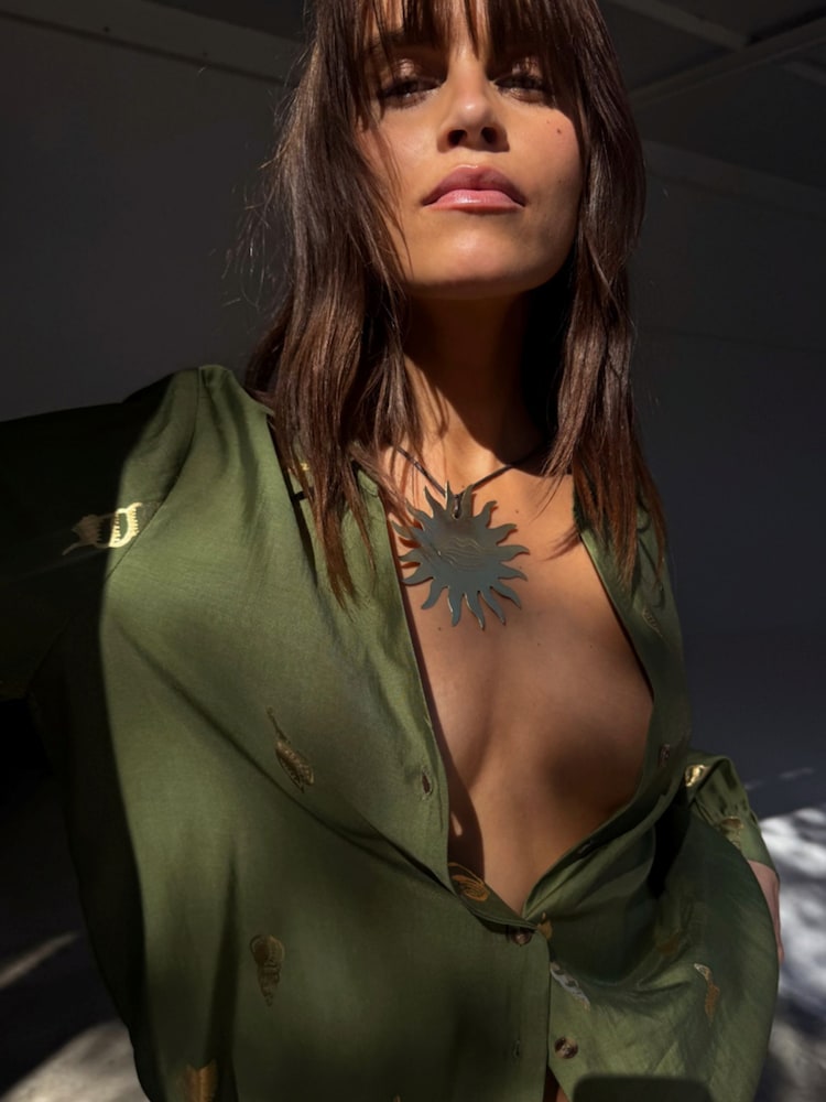 Never Fully Dressed Green Shell Foil Miley Shirt - Image 5 of 5