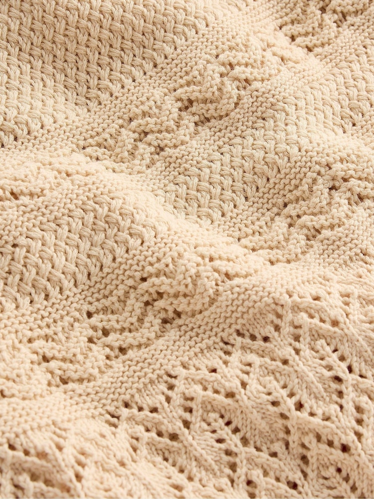 Boden Cream Elodie Stitch Crew Tank Top - Image 6 of 6