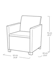 Keter Grey Marie 4 Seater Lounge Set - Image 5 of 6