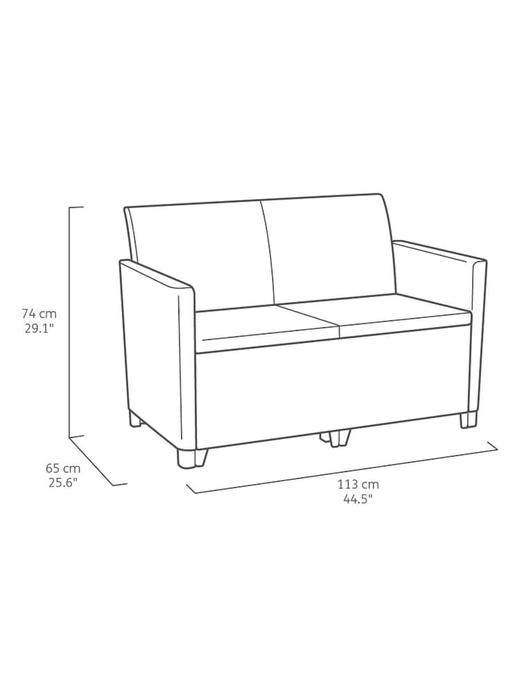 Keter Grey Marie 4 Seater Lounge Set - Image 6 of 6