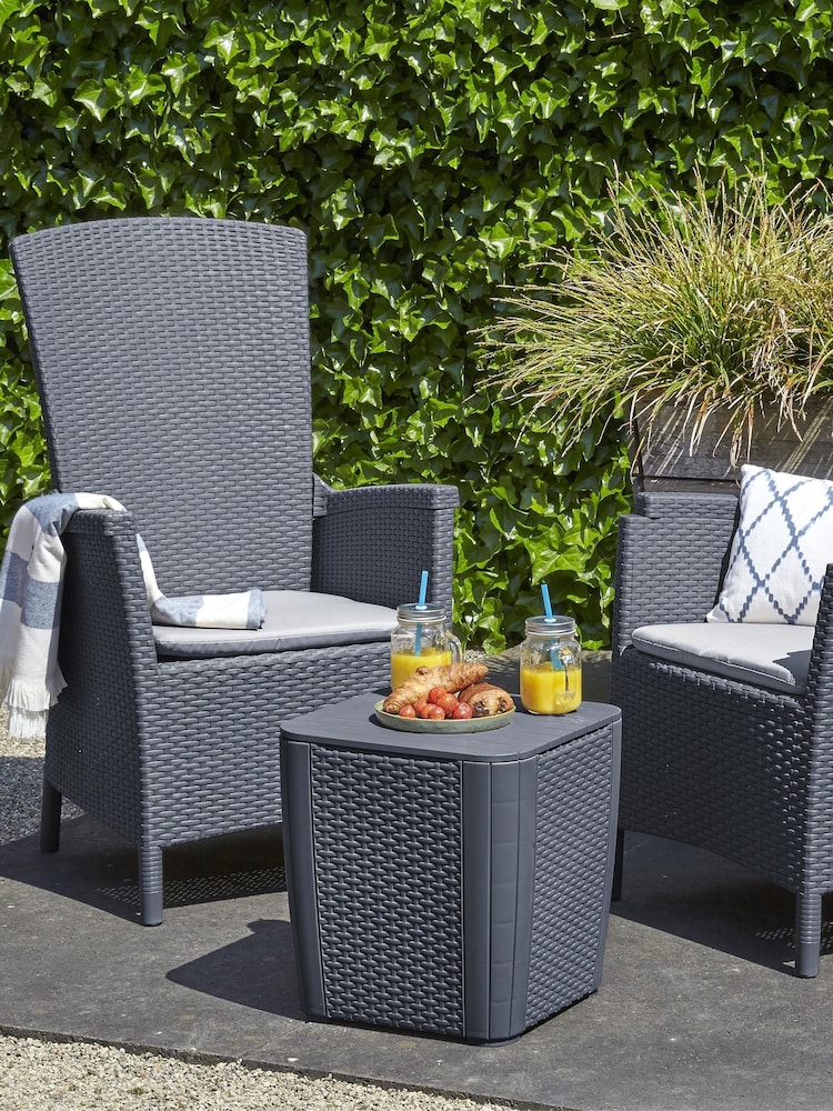 Keter Grey Vermont Coffee Garden Chairs Set - Image 1 of 6