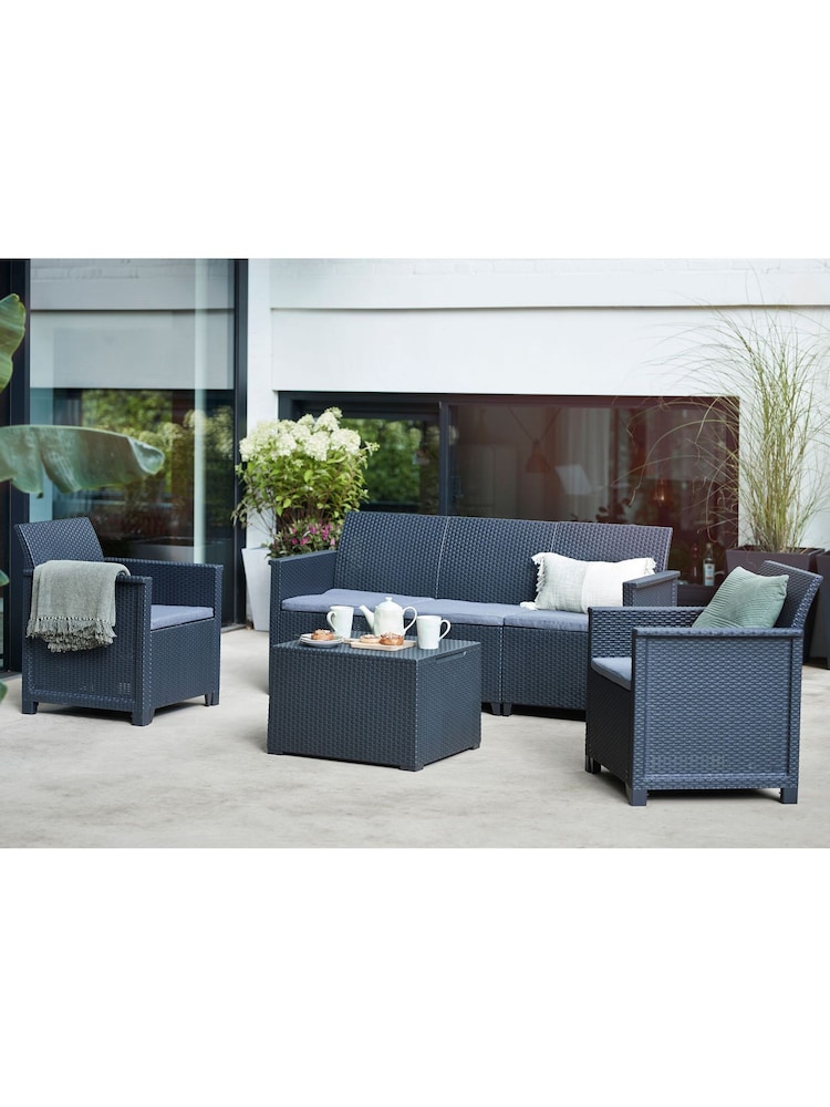 Keter Grey Emma 5 Seater Lounge Set - Image 1 of 6
