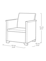 Keter Grey Emma 5 Seater Lounge Set - Image 5 of 6