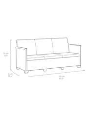 Keter Grey Emma 5 Seater Lounge Set - Image 6 of 6