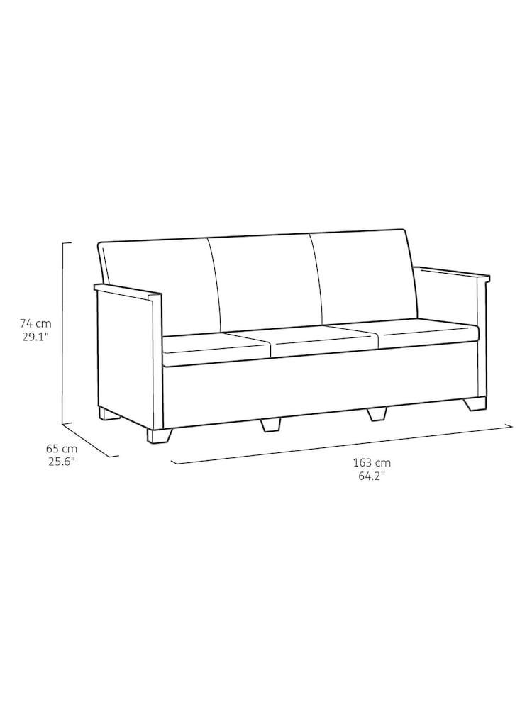 Keter Grey Emma 5 Seater Lounge Set - Image 6 of 6