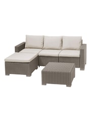 Keter Cappuccino California 3 Seater Chaise Lounge Set - Image 2 of 6