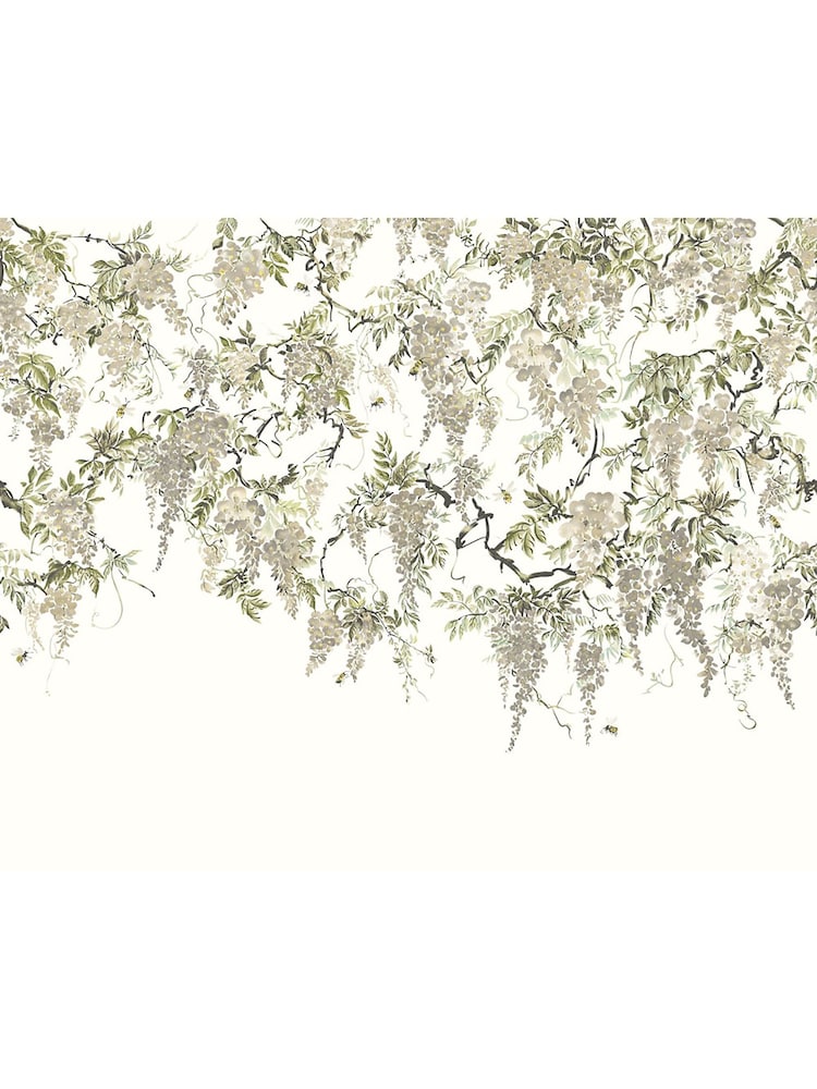 Ohpopsi Linen Trailing Wisteria A4 Wallpaper Sample - Image 1 of 1