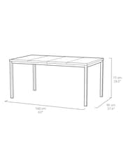 Keter Grey Porto Dining Table and 6 Chairs Set - Image 5 of 6