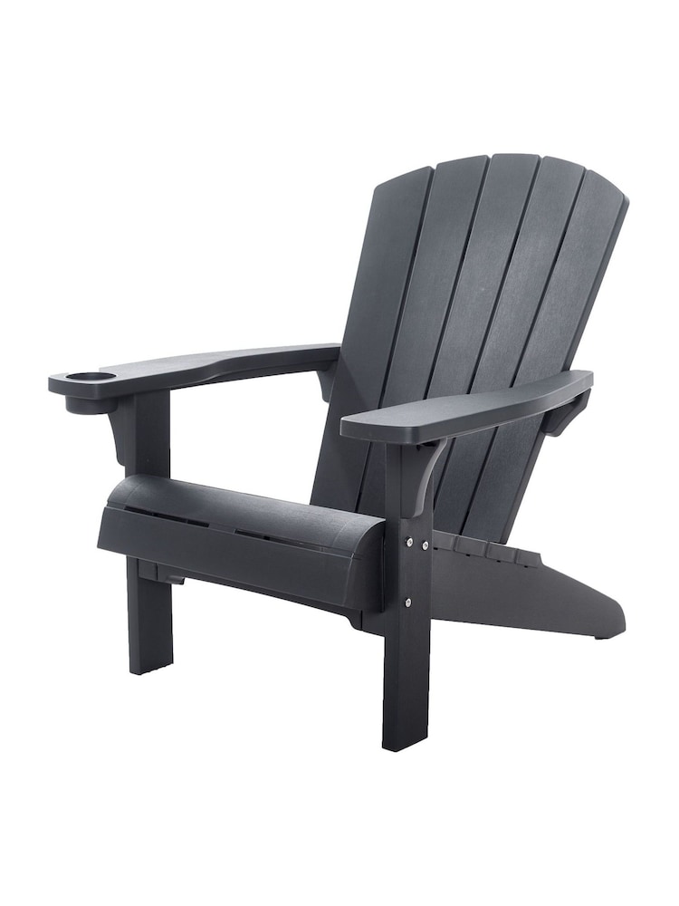 Keter 2 Pack Grey Adirondack Garden Chairs - Image 2 of 6