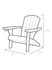Keter 2 Pack Grey Adirondack Garden Chairs - Image 6 of 6